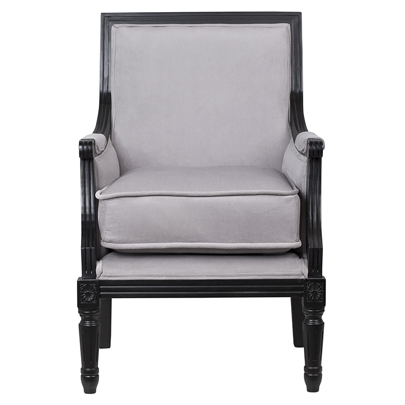 Кресло Harry Armchair black and grey velour Серый Черный в Воронеже | Loft Concept 