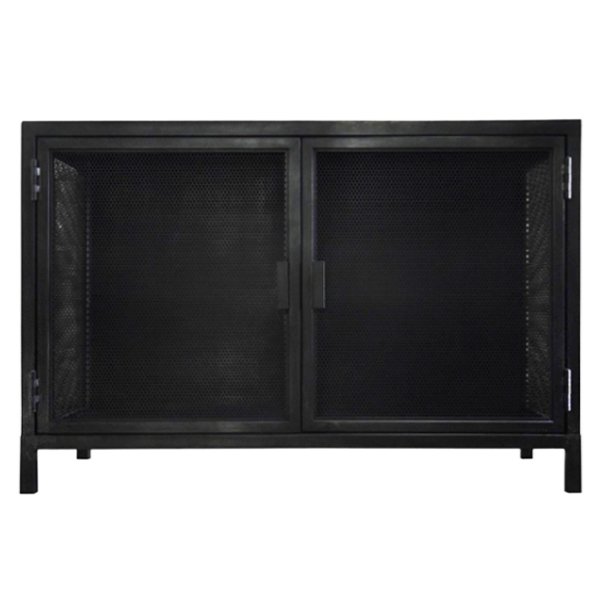 Буфет с 2-мя дверцами из металлической сетки Industrial Loft Dark Metal 2 Door Beto Cabinet Черный в Воронеже | Loft Concept 