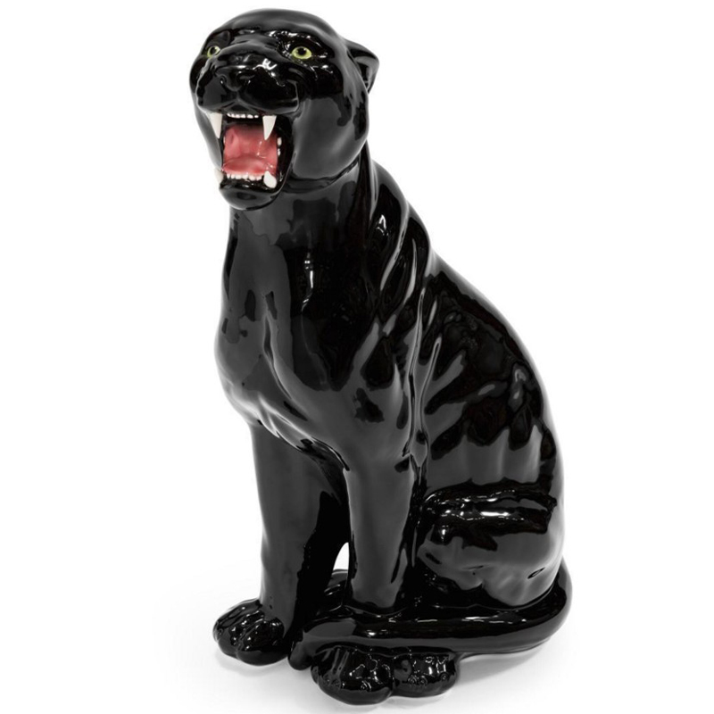 Статуэтка Abhika Leopard Dx Shiny Black Глянцевый черный в Воронеже | Loft Concept 