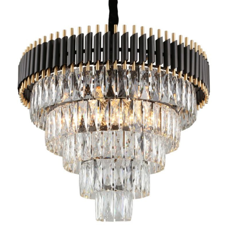 Empire Black Chandelier Crystal D 66 Черный Прозрачное Стекло Золотой в Воронеже | Loft Concept 