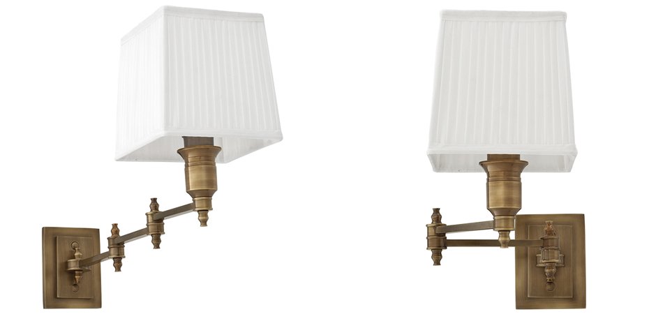 Бра Wall Lamp Lexington Swing Brass+White Бра Wall Lamp Lexington Swing Brass+White - Loft-Concept в Воронеже