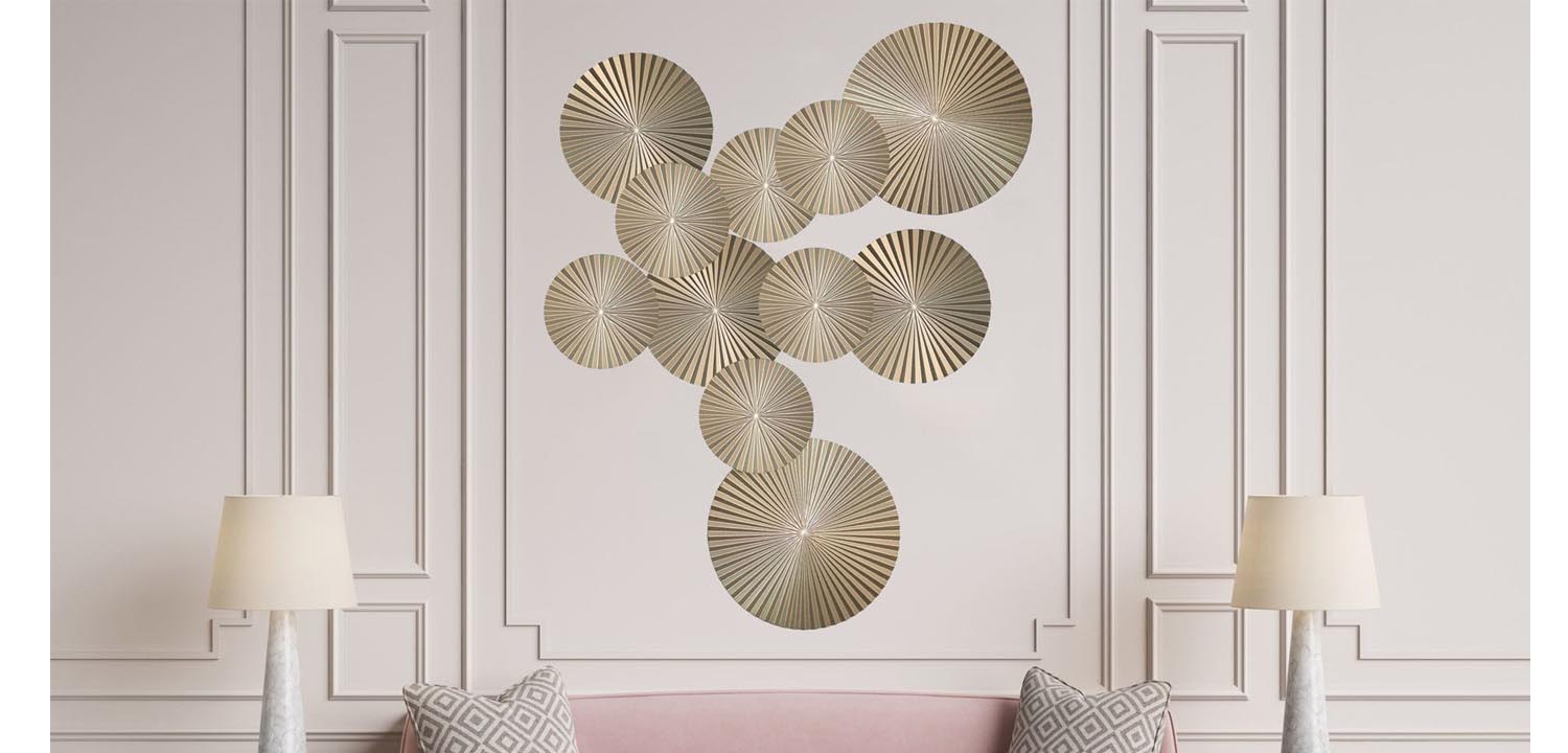 Арт-объект Apollo Champagne Wall Plaque Disc 11 - фото №1