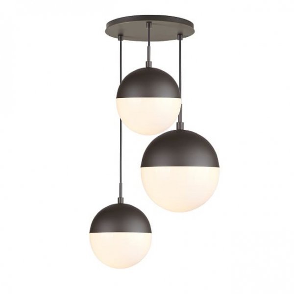 Подвесной светильник Copper Light Black Pendant 3 Черный Белый в Воронеже | Loft Concept 