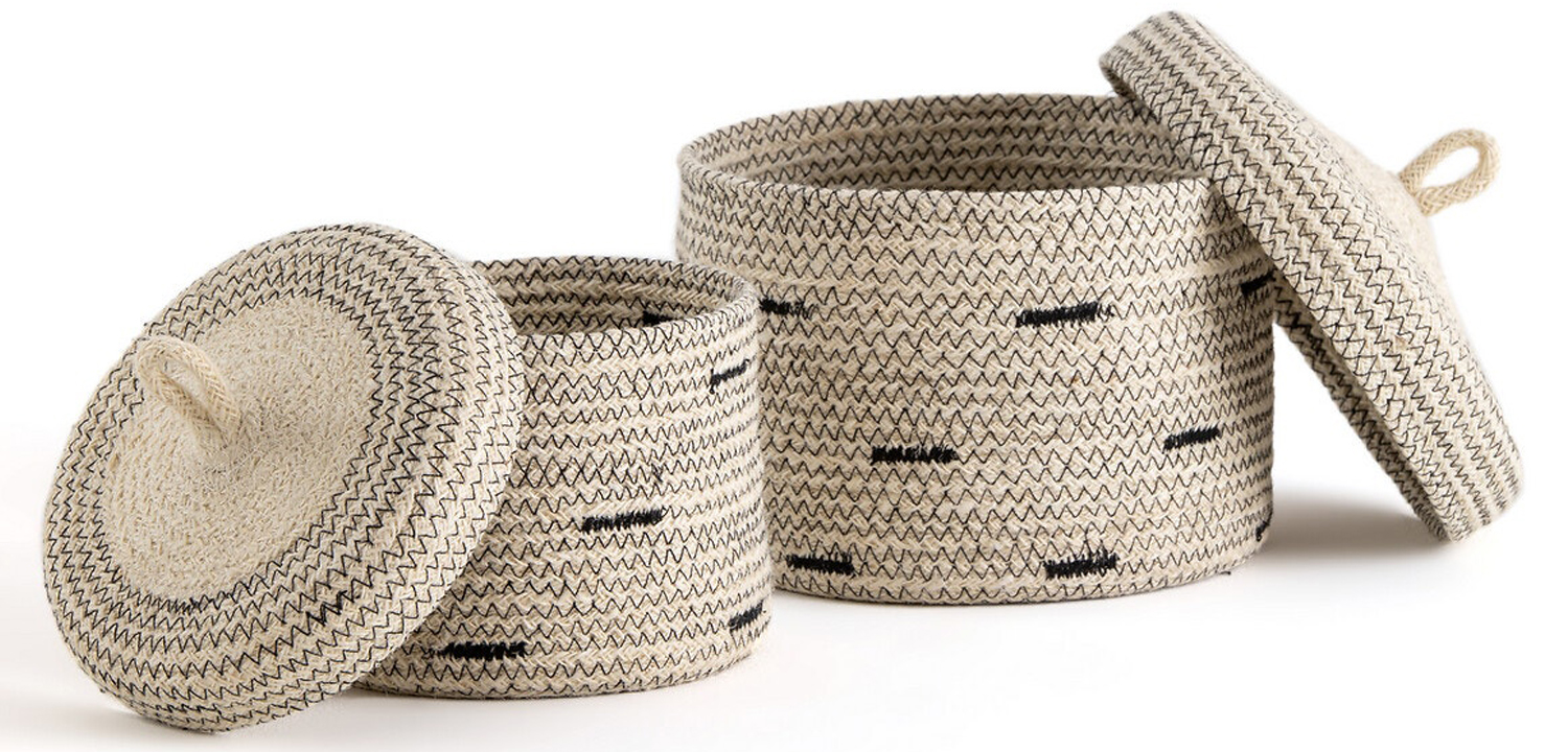 Комплект корзин из джута Wicker Baskets - фото