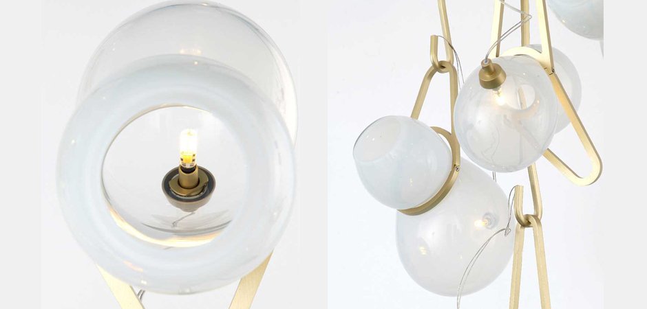Люстра White glass trap Люстра White glass trap - Loft-Concept в Воронеже