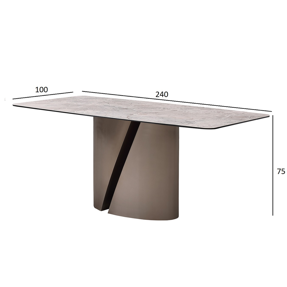 Стол обеденный керамический серый Servorios в Воронеже