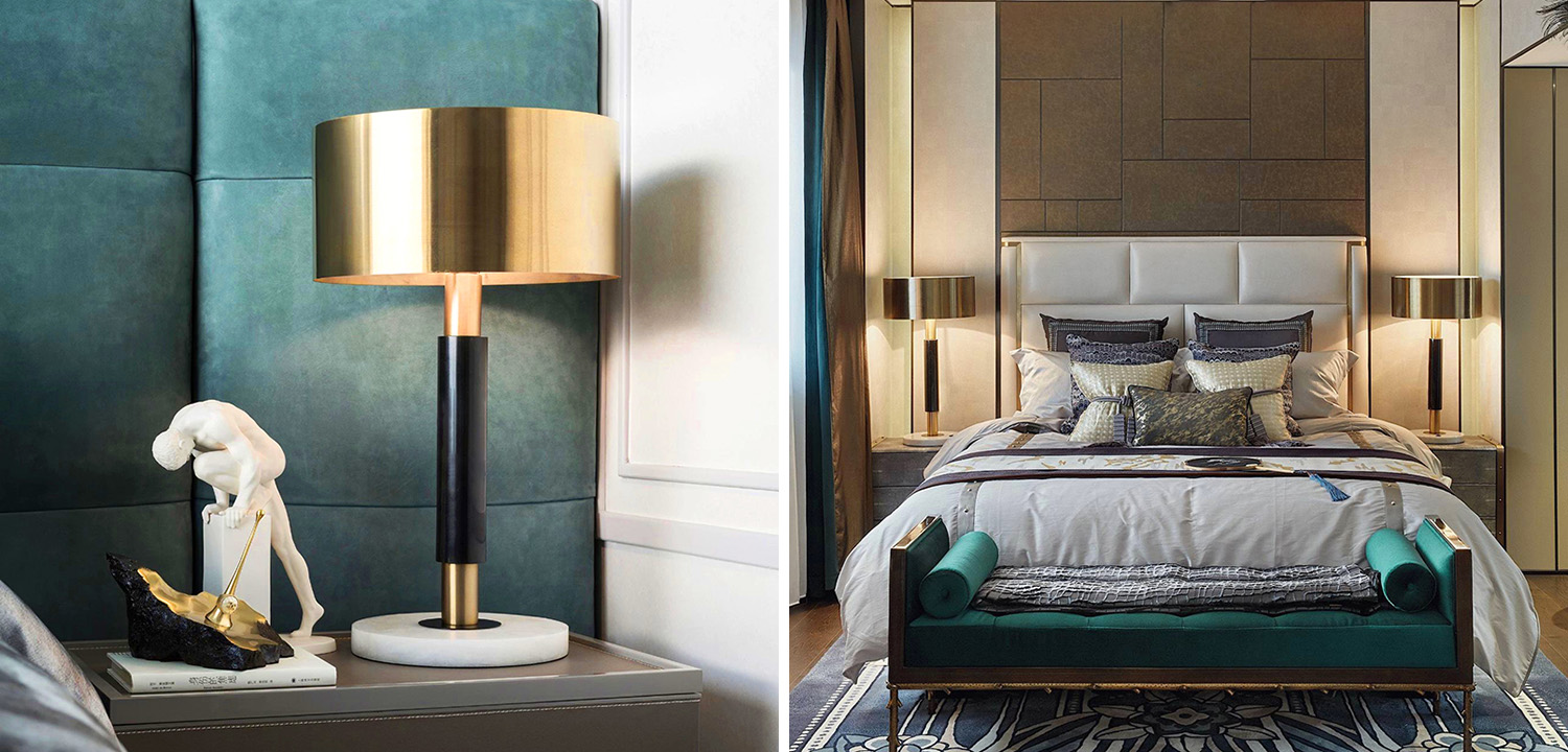 Дизайнерская лампа с Латунным Абажуром Edith - фото