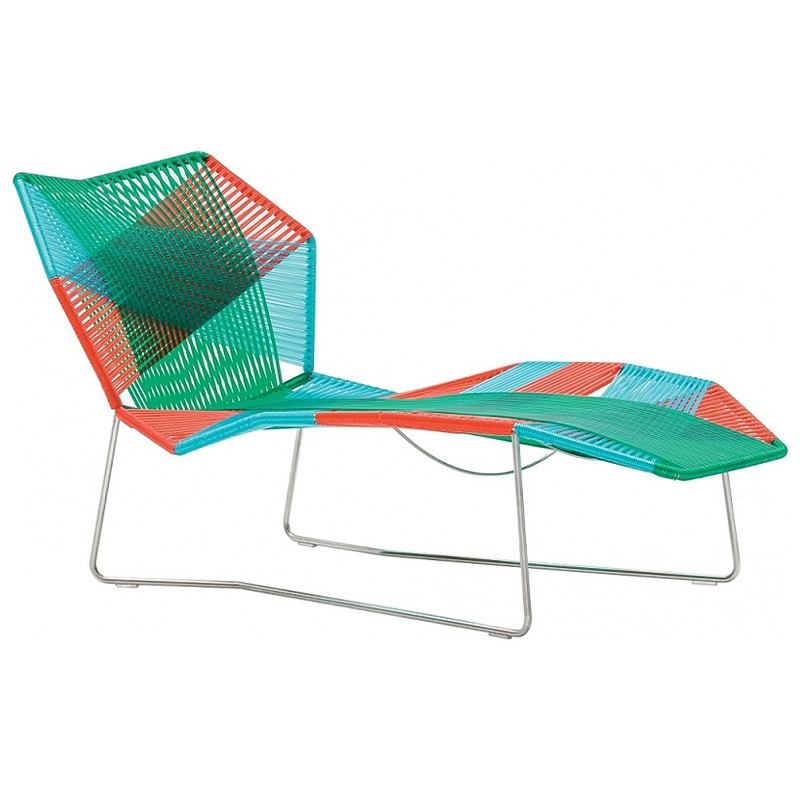 Шезлонг Moroso Chaise Longue Tropicalia Мульти Зеленый Красный Бирюзовый в Воронеже | Loft Concept 