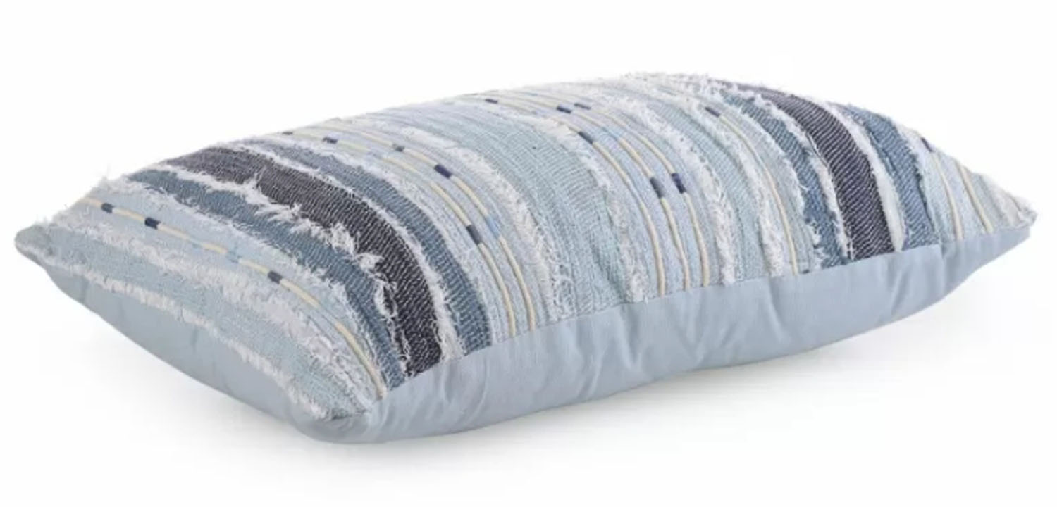 Подушка Blue Ikat stripes - фото