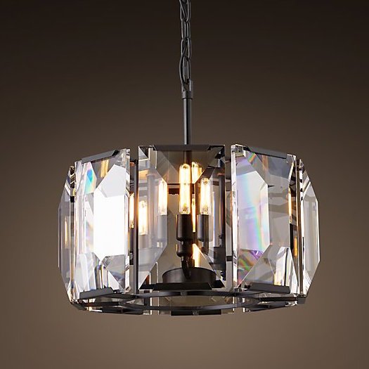 Люстра RH Harlow Crystal Round Chandelier 4 Черный в Воронеже | Loft Concept 