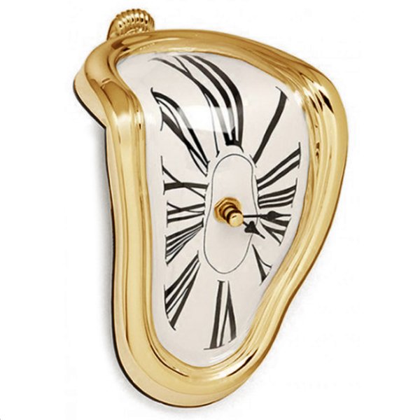 Часы Salvador Dali Soft Clock Gold Золотой Черный в Воронеже | Loft Concept 