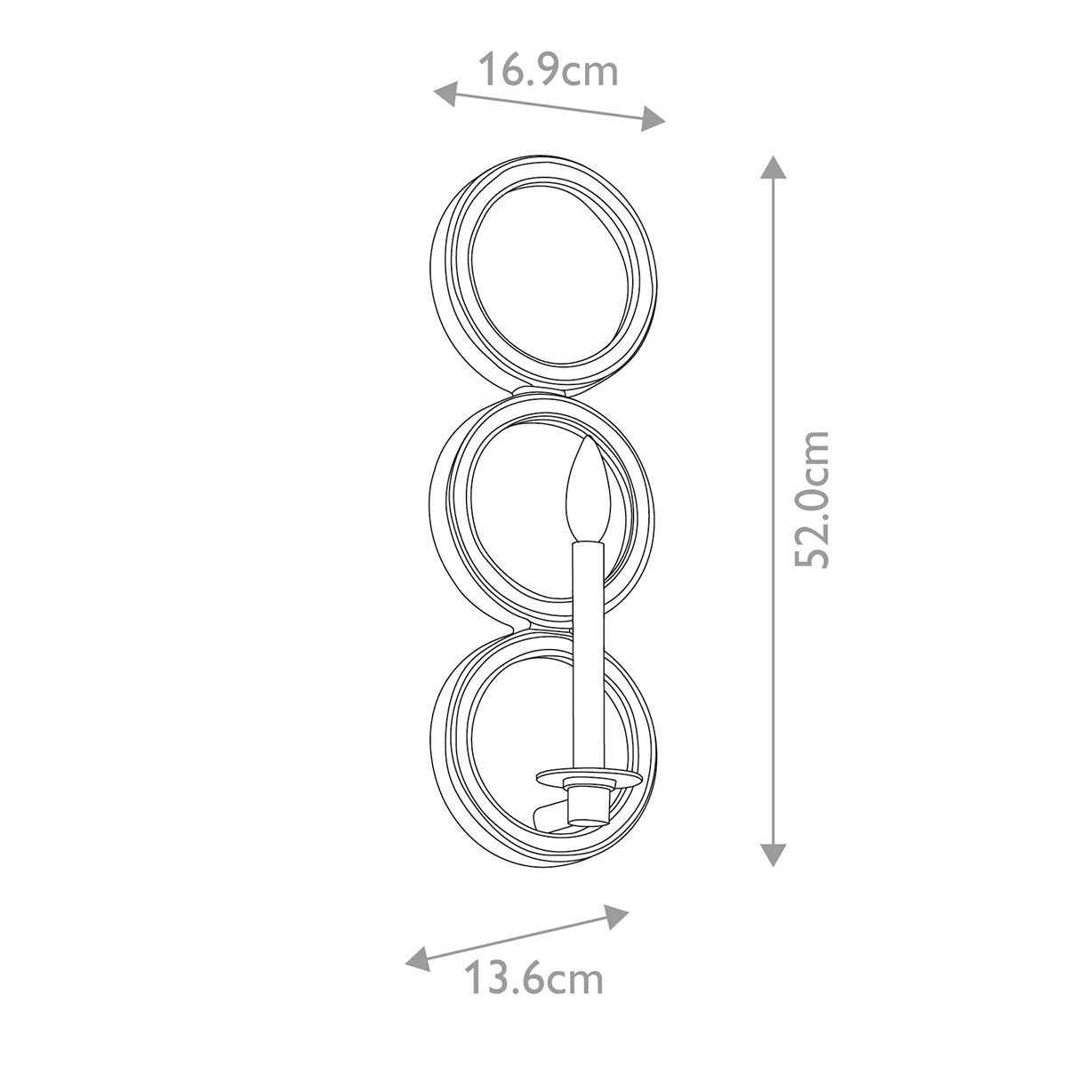 Бра в виде трех круглых зеркал Kichler в Воронеже