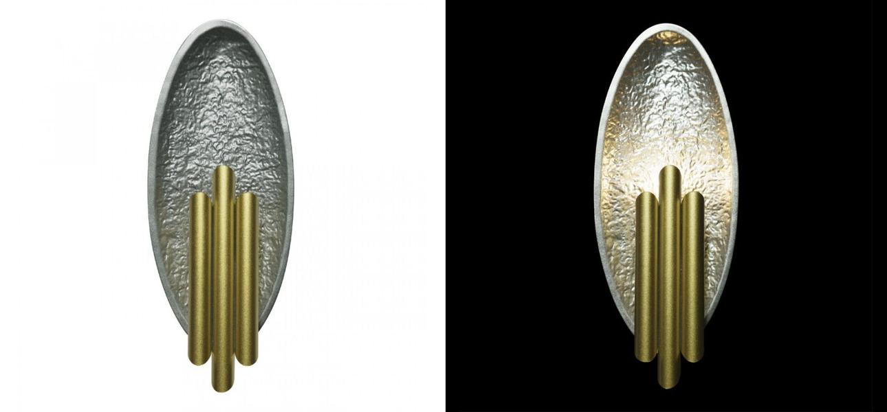 Бра Corrugation Silver 37 см - фото №1