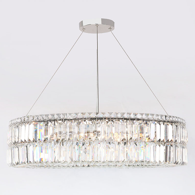 Люстра Darleen Crystal Nickel Chandelier 17 Никель Прозрачный (Transparent) в Воронеже | Loft Concept 