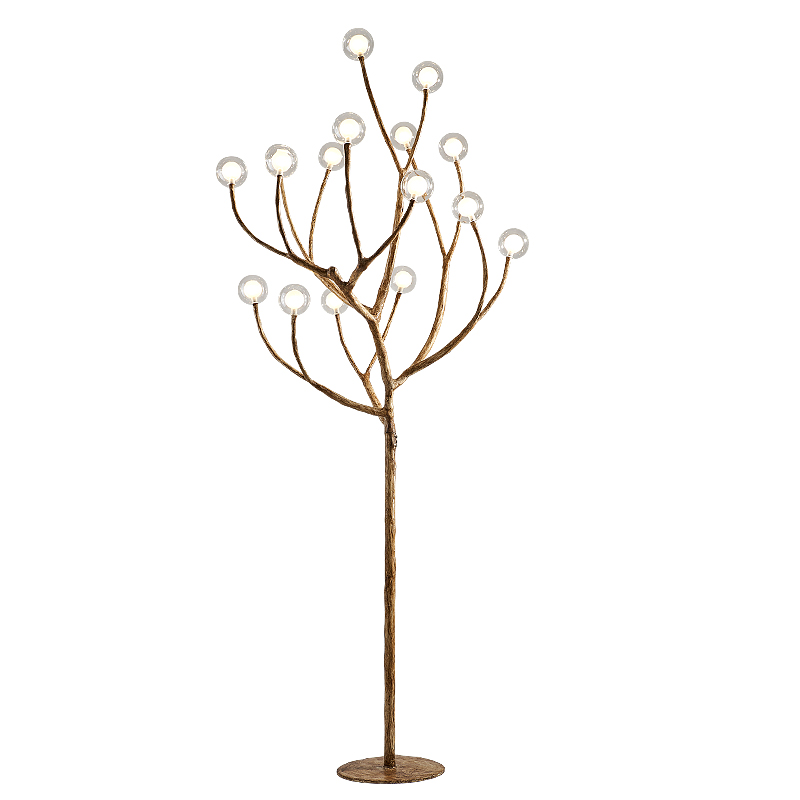 Торшер Tree branch Floor lamp Коричневый Белый в Воронеже | Loft Concept 