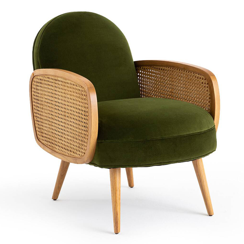 Кресло Morten Wicker Green Armchair Зеленый в Воронеже | Loft Concept 