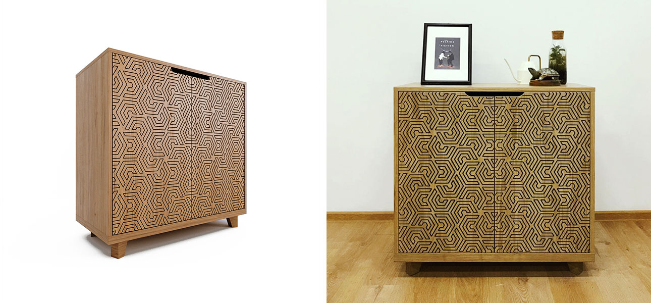 Комод с орнаментом Brian - фото