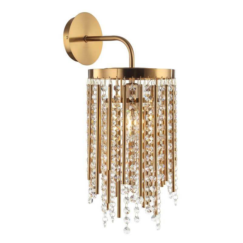 Бра Crystal Wind Chimes Bronze Wall Lamp Бронза Прозрачный в Воронеже | Loft Concept 