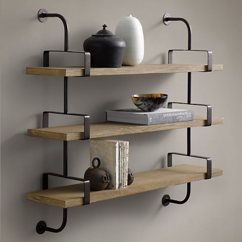 Полка из Дуба RH SHELVING & LEDGES 105 см Графит в Воронеже | Loft Concept 