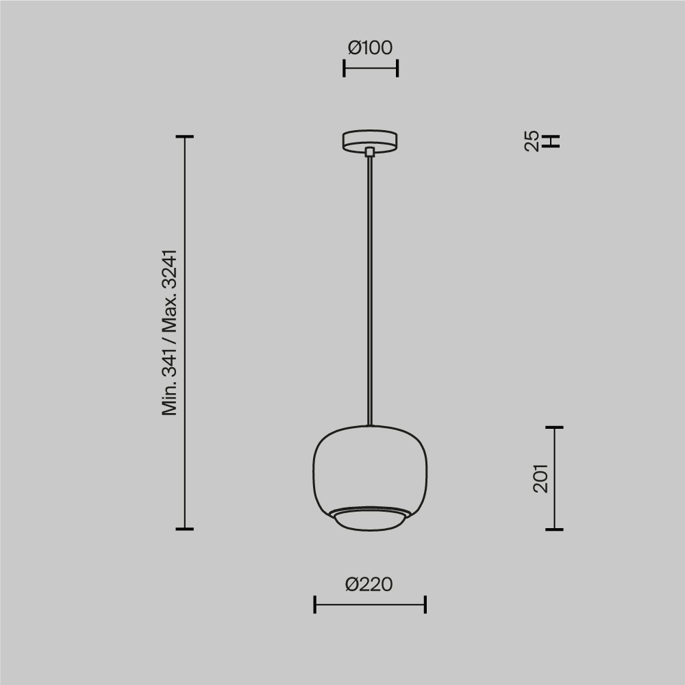 Подвесной светильник Brio Черный 3000К 12Вт в Воронеже