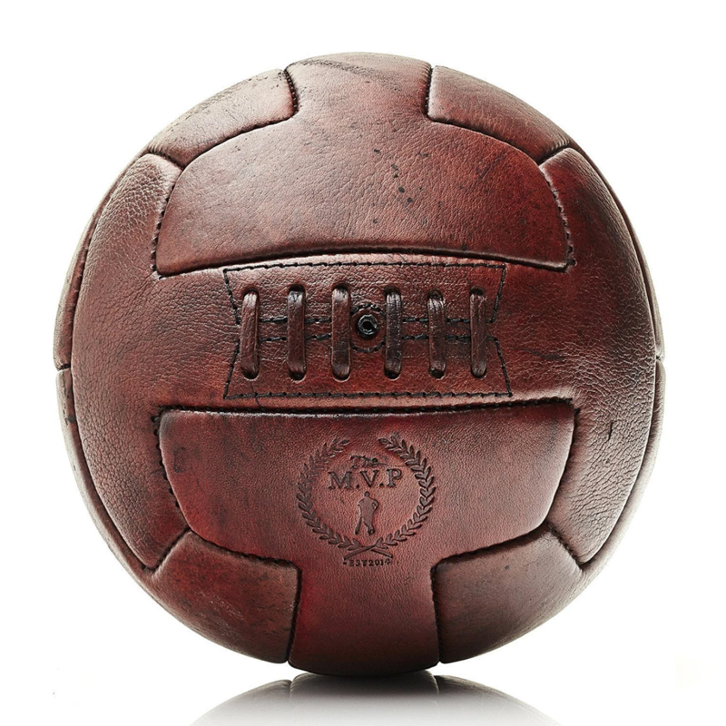 Футбольный Мяч из коричневой Кожи RETRO HERITAGE BROWN LEATHER T SOCCER BALL Коричневый винтаж в Воронеже | Loft Concept 