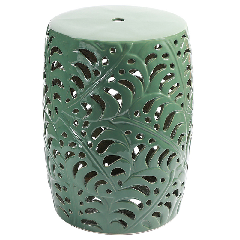 Керамический табурет Green Leaves Ceramic Stool Зеленый шалфей в Воронеже | Loft Concept 