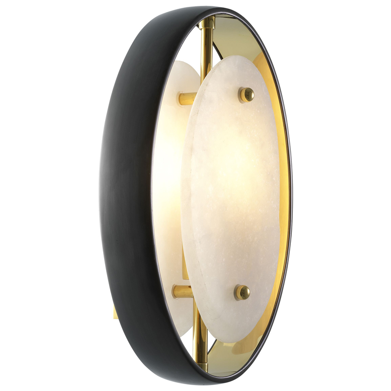 Бра Eichholtz Wall Lamp Trissoni Глянцевое золото Прозрачный Белый Бра Eichholtz Wall Lamp Trissoni Глянцевое золото Прозрачный Белый в Воронеже | Loft Concept
