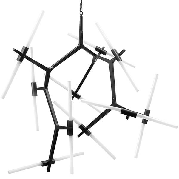 Люстра Агнес Chandelier Black 20 Белый Черный Люстра Агнес Chandelier Black 20 Белый Черный в Воронеже | Loft Concept
