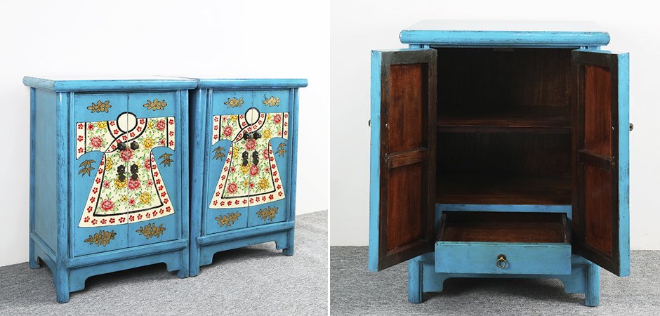 Тумба Chinese Pattern Blue Тумба Chinese Pattern Blue - Loft-Concept в Воронеже
