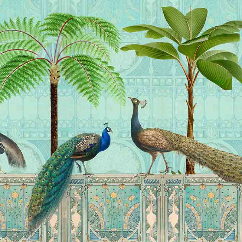 Обои ручная роспись Chinoiserie Palace Of Birds Tropical  в Воронеже | Loft Concept 