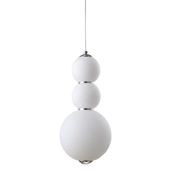 Люстра PEARLS Suspension Pendant Lamp D Белый Хром в Воронеже | Loft Concept 