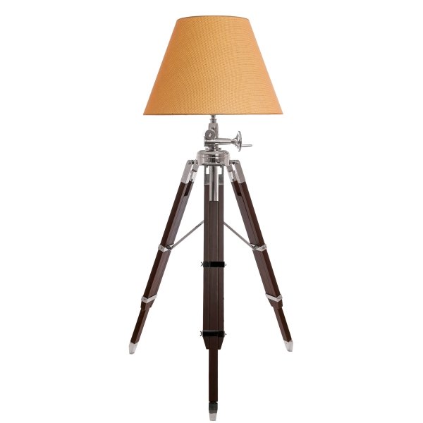 Напольная лампа Tripod Floor Lamp Бежево-серый Коричневый в Воронеже | Loft Concept 