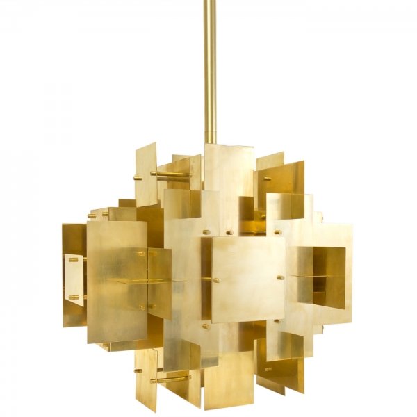 Люстра Jonathan Adler PUZZLE CHANDELIER Латунь в Воронеже | Loft Concept 