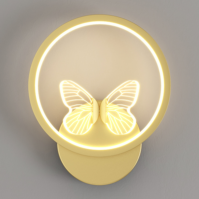 Бра Butterfly Gold Circle Wall Lamp Прозрачный Золотой в Воронеже | Loft Concept 