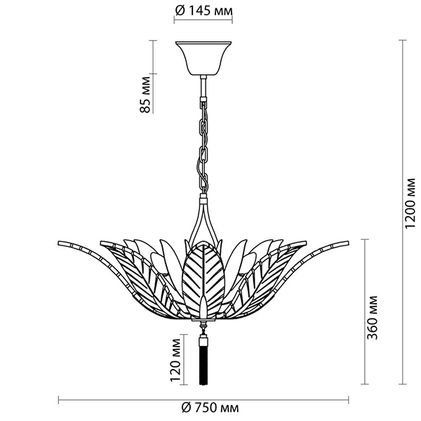 Люстра Glass Petals Chandelier 75 в Воронеже