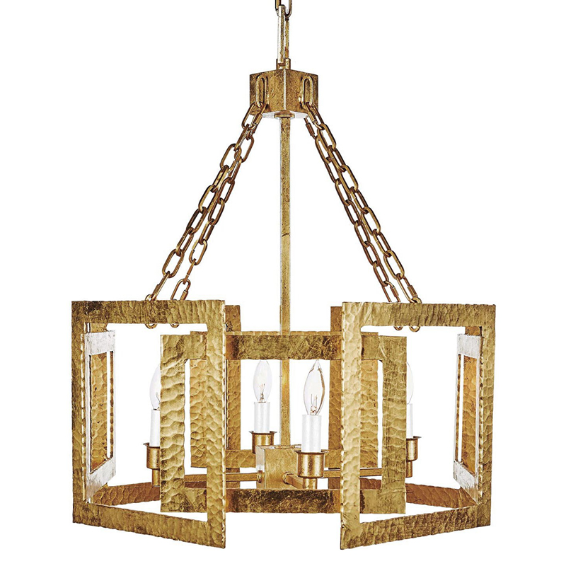 Люстра Textured Cage Pendant Lamp Gold Chandelier Золотой в Воронеже | Loft Concept 