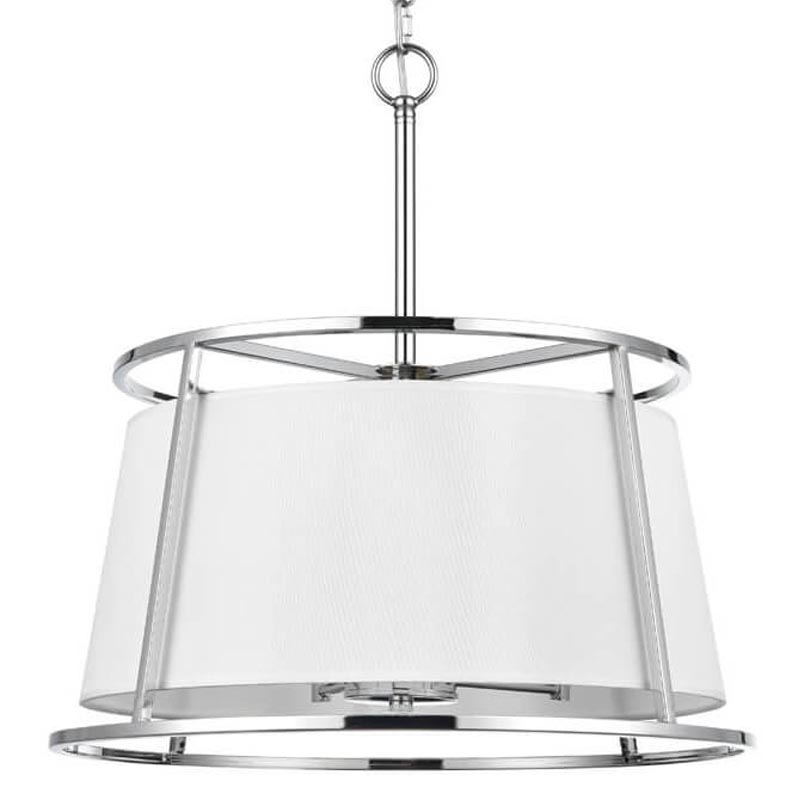 Люстра Alexis Chandelier 50 Хром Белый Люстра Alexis Chandelier 50 Хром Белый в Воронеже | Loft Concept