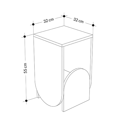 Стол приставной с овальными элементами бело-бежевого цвета NUN SIDE TABLE WHITE LIGHT MOCHA в Воронеже