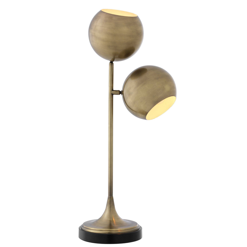 Настольная лампа Eichholtz Table Lamp Compton brass Латунь Античная полированная Черный в Воронеже | Loft Concept 