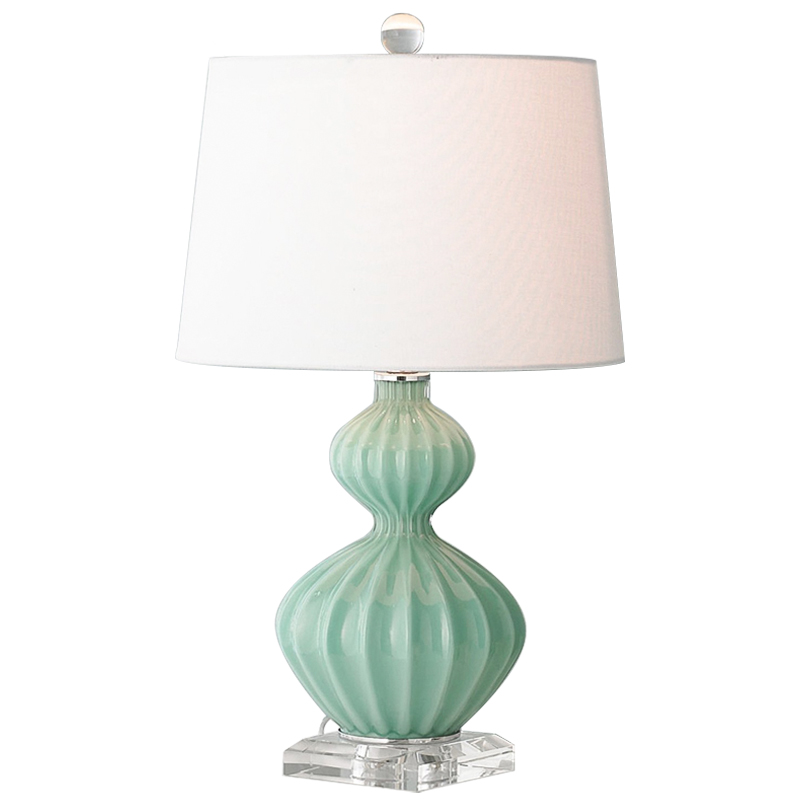 Настольная лампа Loraine Green Table lamp Античный зеленый Настольная лампа Loraine Green Table lamp Античный зеленый в Воронеже | Loft Concept