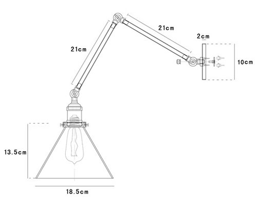 Бра Gloce Cone Shade Loft Industrial Red в Воронеже