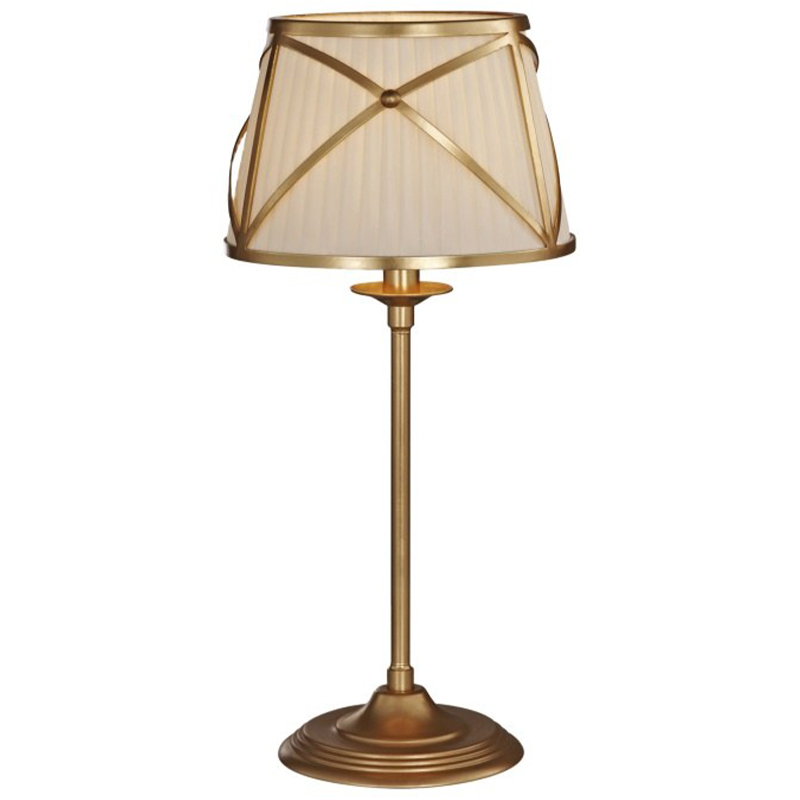 Настольная лампа с абажуром Provence Lampshade Light Gold Table Lamp Золотой Бежевый в Воронеже | Loft Concept 