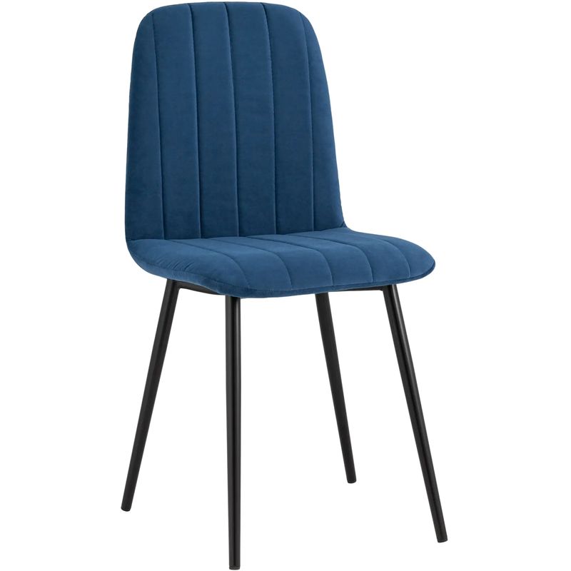 Стул Easy Chair Велюр Синий цвет Синий Черный Стул Easy Chair Велюр Синий цвет Синий Черный в Воронеже | Loft Concept