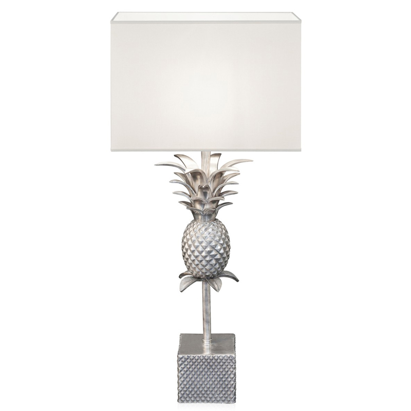 Настольная лампа LAMPTABLE PINEAPPLE STRAIGHT white Белый Серебряный в Воронеже | Loft Concept 