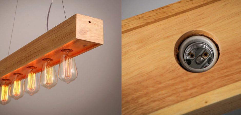 Люстра Loft Wooden Lighting Line Pendant Люстра Loft Wooden Lighting Line Pendant - Loft-Concept в Воронеже