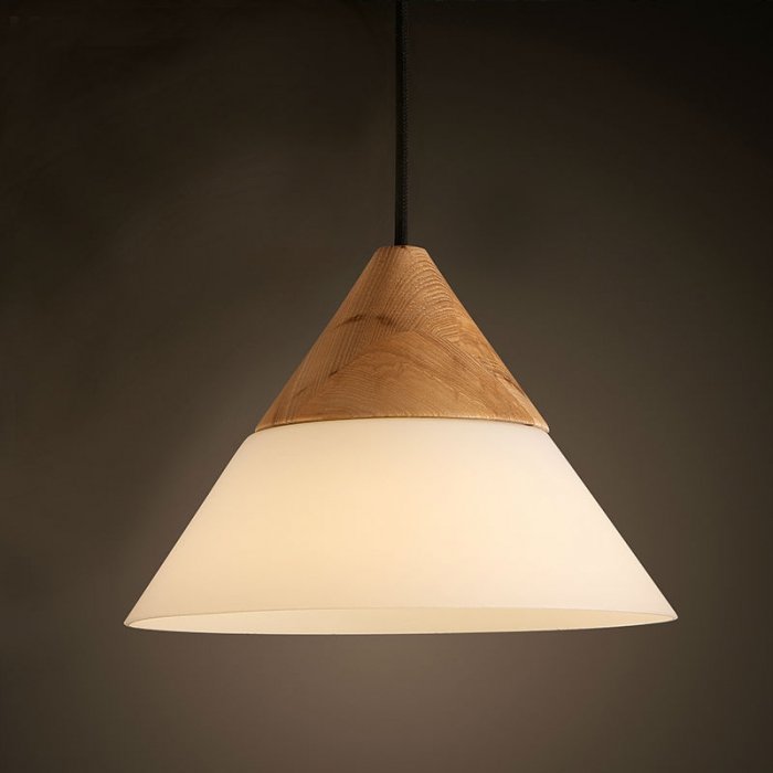 Подвесной светильник Opaque Light Fat Белый Белый дуб Подвесной светильник Opaque Light Fat Белый Белый дуб в Воронеже | Loft Concept