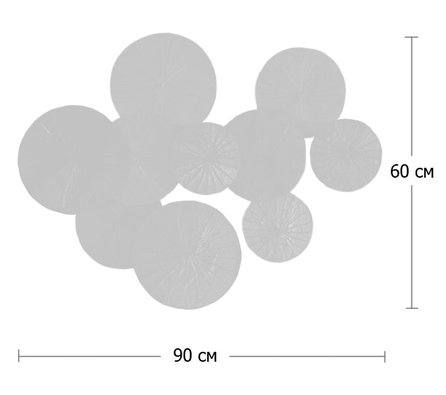 Арт-объект Disc wall art Lotus leaves в Воронеже