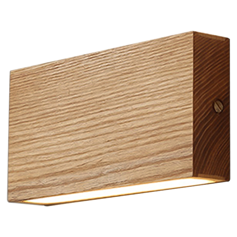Wall Lamp Retro Square Fixtures Led Up and Down Бра Светлое дерево Древесина Wall Lamp Retro Square Fixtures Led Up and Down Бра Светлое дерево Древесина в Воронеже | Loft Concept