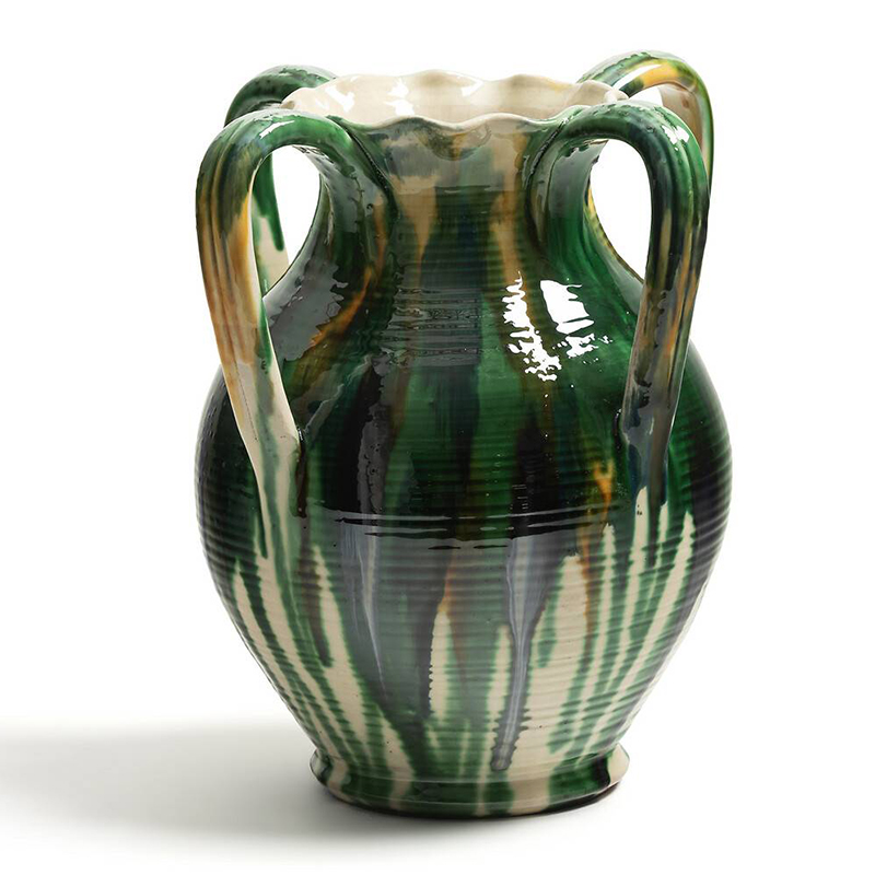 Ваза Faience Vase III Белый Зеленый Желтый Синий в Воронеже | Loft Concept 