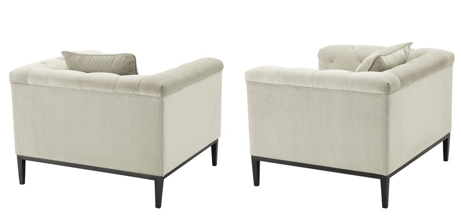 Кресло Eichholtz Chair Cesare Pebble grey Кресло Eichholtz Chair Cesare Pebble grey - Loft-Concept в Воронеже